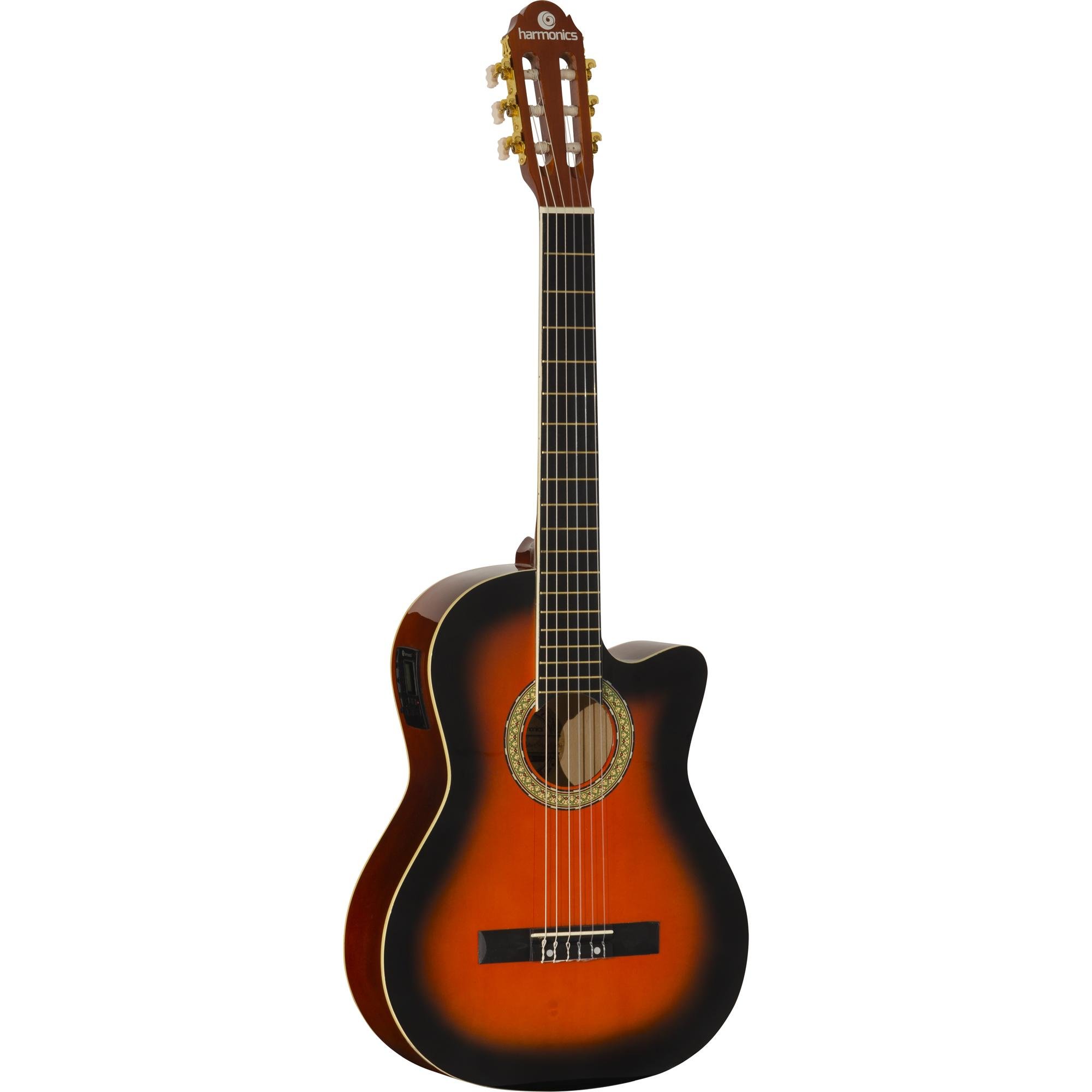 violão eletroacústico nylon ge 20 sunburst harmonics loja alldaz